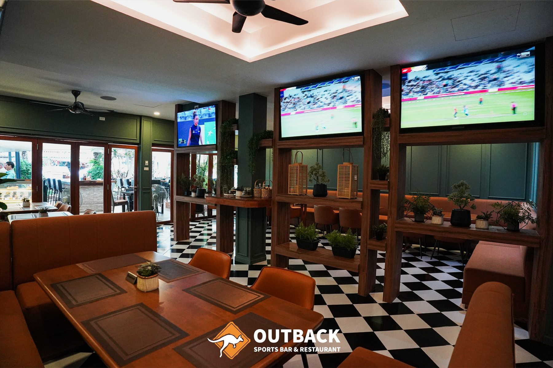 Evening view of the Outback interior